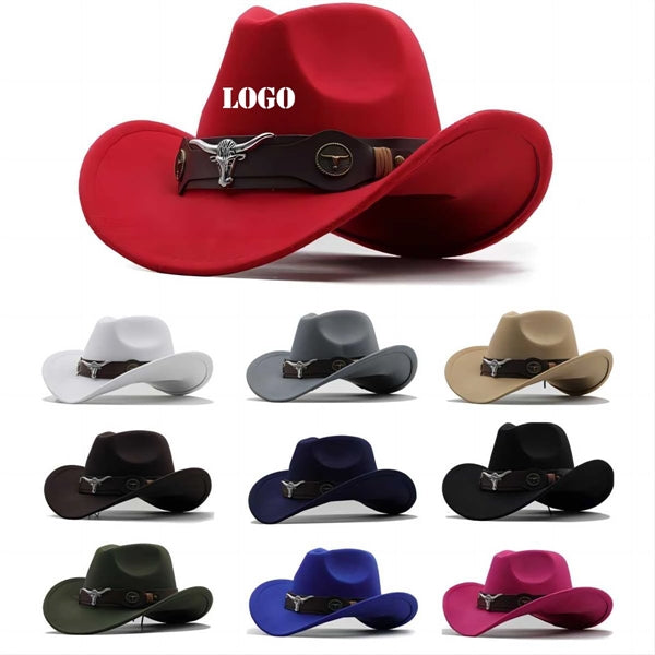 Cow-head Felt Cowboy Hat