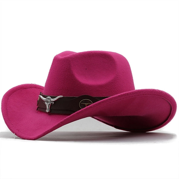 Cow-head Felt Cowboy Hat