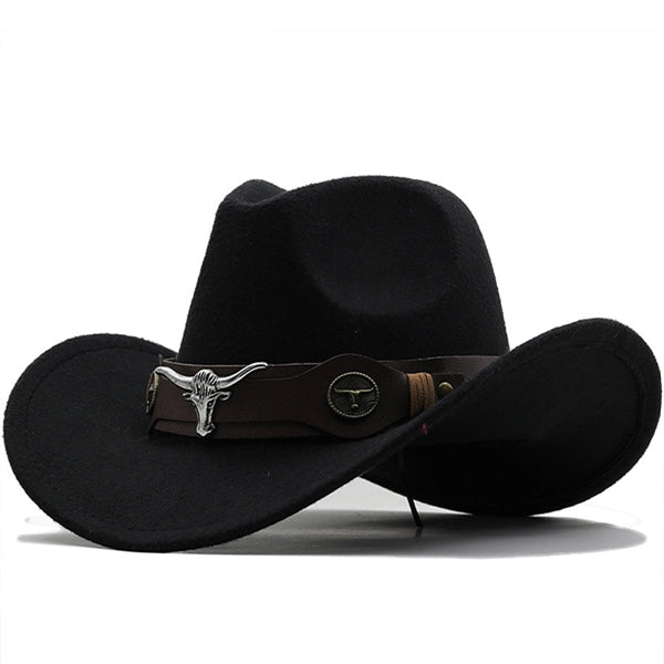 Cow-head Felt Cowboy Hat