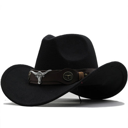 Cow-head Felt Cowboy Hat