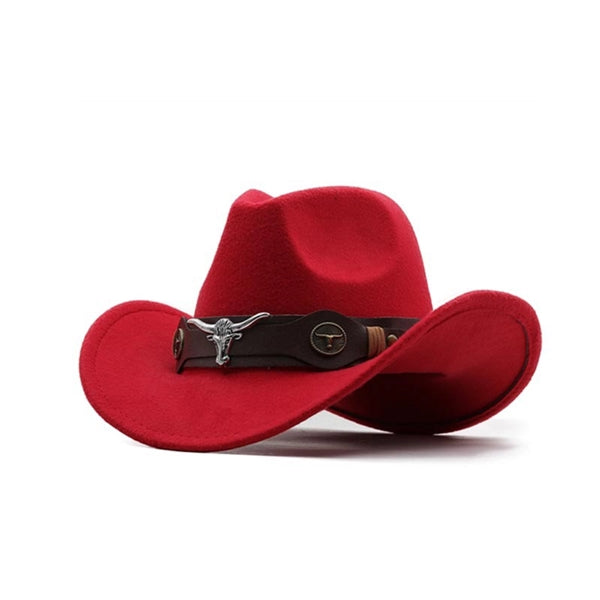 Cow-head Felt Cowboy Hat