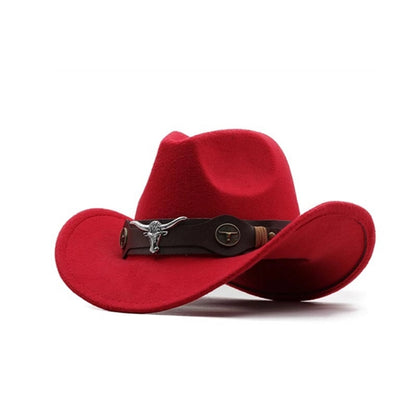 Cow-head Felt Cowboy Hat