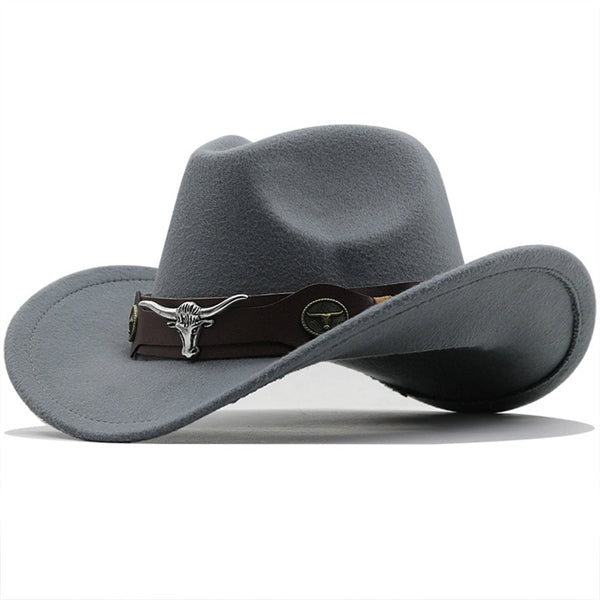 Cow-head Felt Cowboy Hat