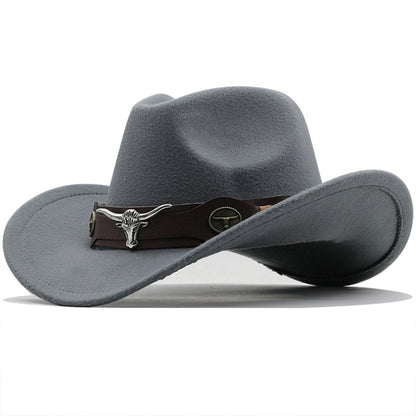 Cow-head Felt Cowboy Hat