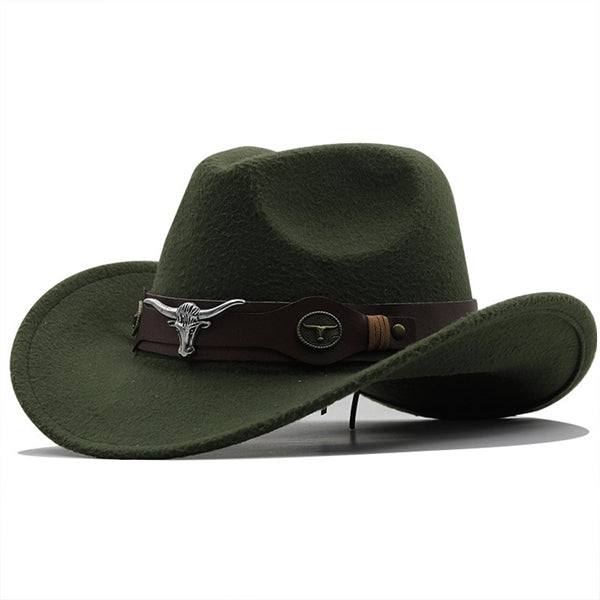 Cow-head Felt Cowboy Hat
