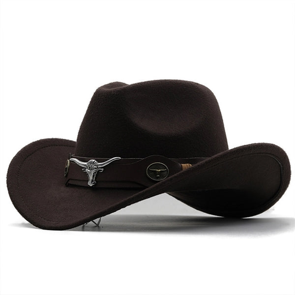 Cow-head Felt Cowboy Hat