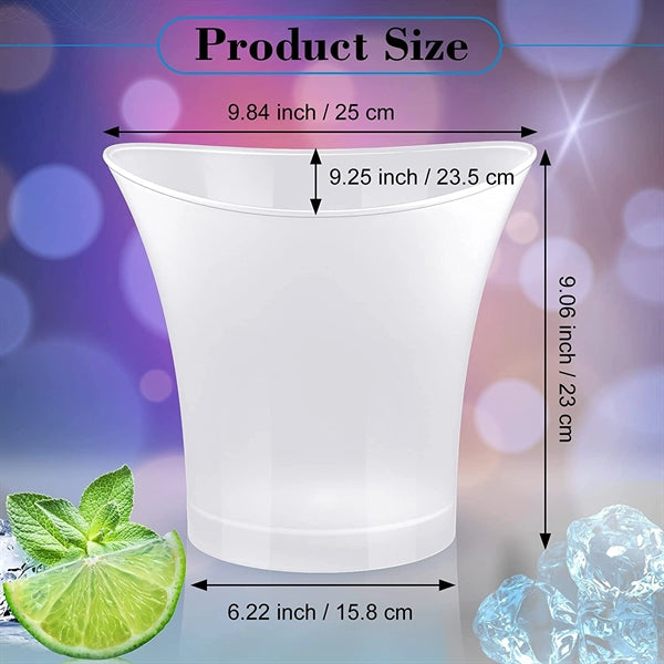 5L Large Capacity Color Changing Light Ice Bucket