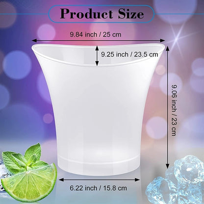 5L Large Capacity Color Changing Light Ice Bucket