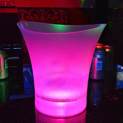 5L Large Capacity Color Changing Light Ice Bucket
