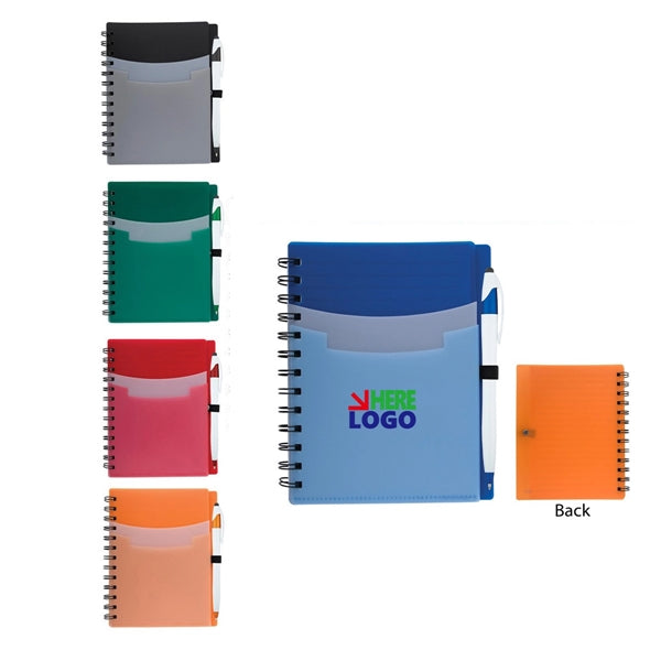 Portable Tri-Pocket Notebook & Pen