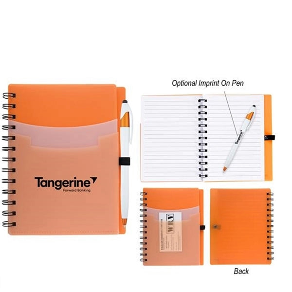 8"x10" Tri-Pocket Notebook & Pen