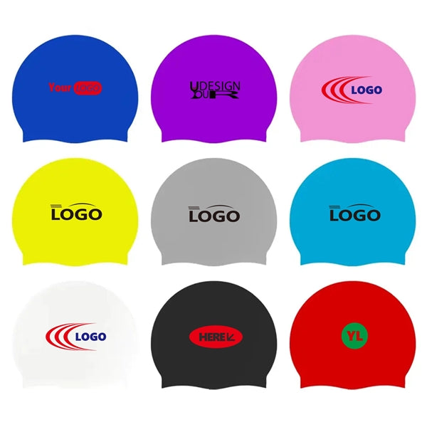 MOQ 1Pcs Custom Silicone Swimming Cap