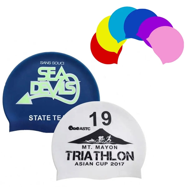 MOQ 1Pcs Silicone Swim Cap