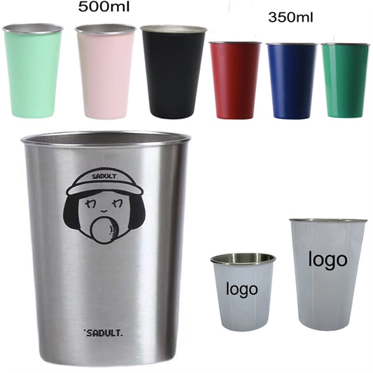 12 OZ  Pint Cup  Single Wall Stainless Steel