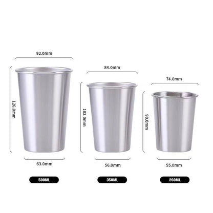 12 OZ  Pint Cup  Single Wall Stainless Steel