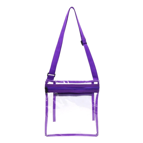 9" X 10" Clear PVC Crossbody Stadium Bag