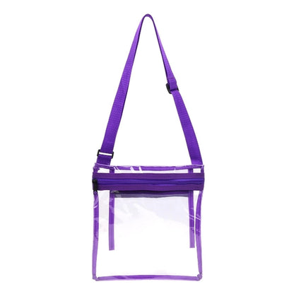 9" X 10" Clear PVC Crossbody Stadium Bag