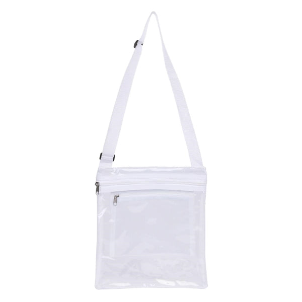 9" X 10" Clear PVC Crossbody Stadium Bag