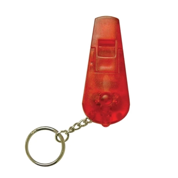 Flashlight Whistle Keychain