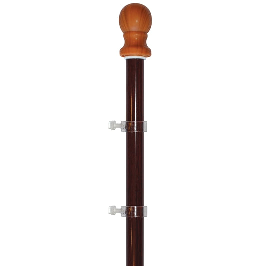 5' x 1" Wood Finish Aluminum Pole