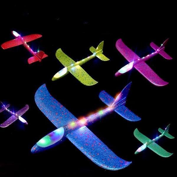 Fun Toys Foam Flashing Hand Throw Glider Flight 19"  x 19"