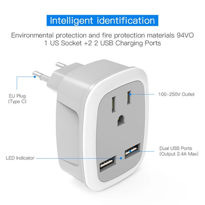 3 in 1 Input European Plug Adapter