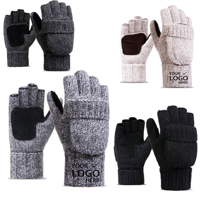Winter Knitted Convertible Fingerless Gloves