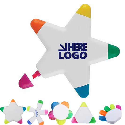 MOQ50 5-point star highlighter marker