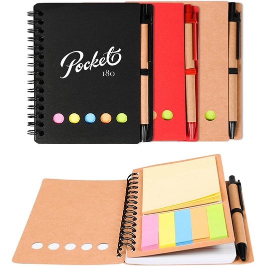 Spiral Notebook with Pen In Holder