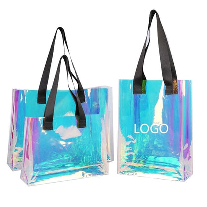 Custom PVC Holographic Rainbow Iridescent Tote Bag