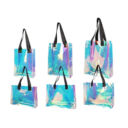 Custom PVC Holographic Rainbow Iridescent Tote Bag