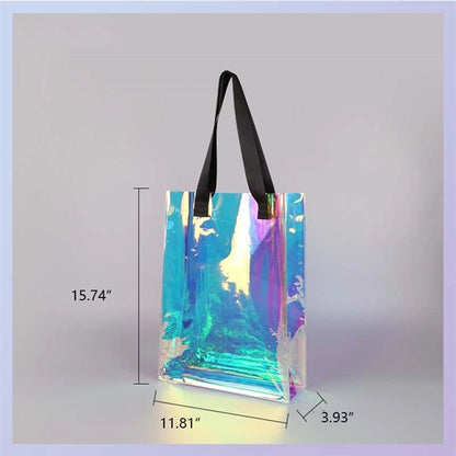 Custom PVC Holographic Rainbow Iridescent Tote Bag