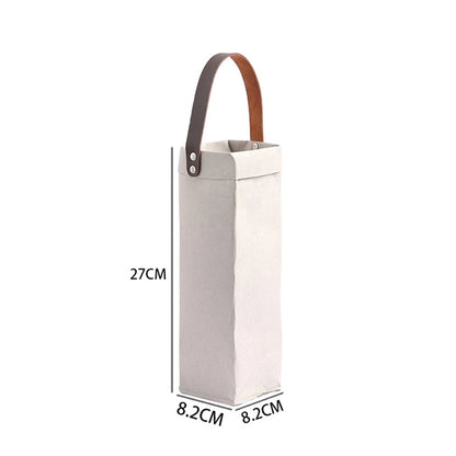 Washable Kraft Paper Wine Tote Bag
