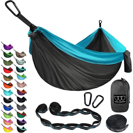 Portable Camping Hammock with Tree Straps