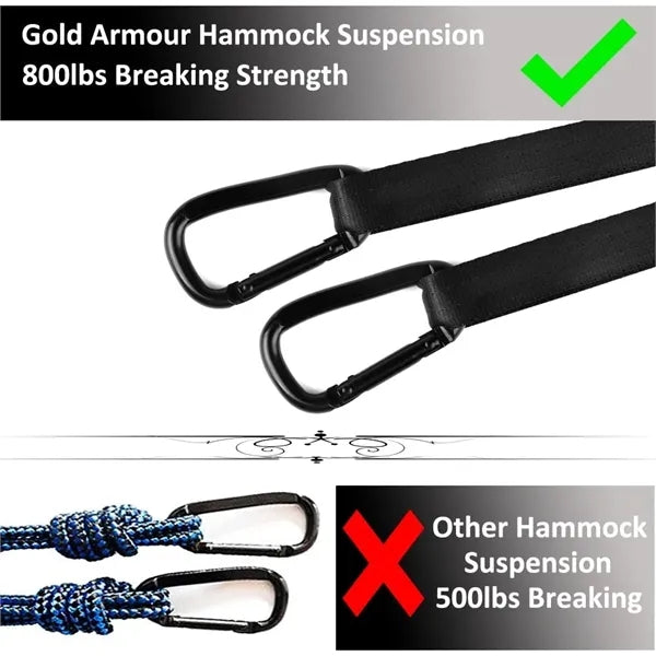 Portable Camping Hammock with Tree Straps