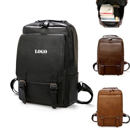 Travel Leather Laptop Backpack