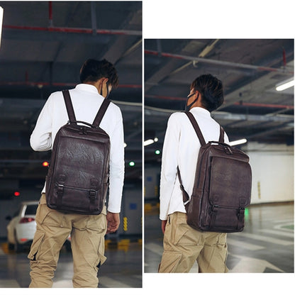 Travel Leather Laptop Backpack
