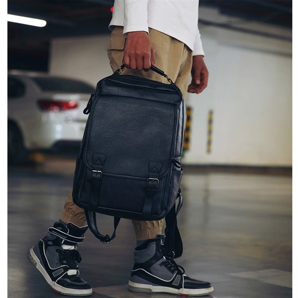 Travel Leather Laptop Backpack