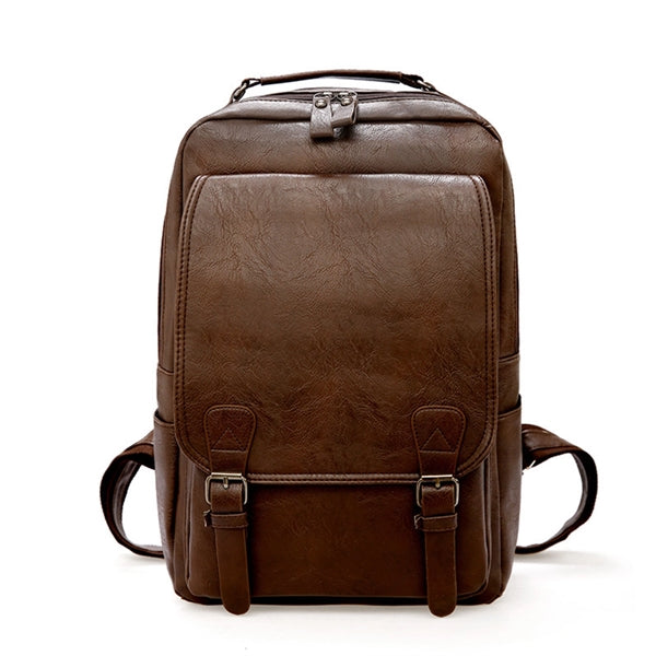 Travel Leather Laptop Backpack