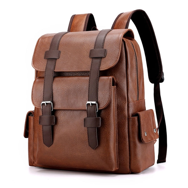 Travel Leather Laptop Backpack