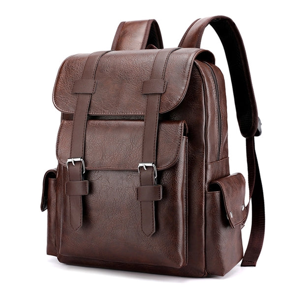 Travel Leather Laptop Backpack