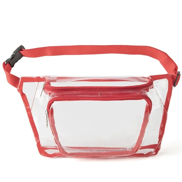 Rock'it 3-Day Clear Fanny Pack w/ Three Zipper Pockets