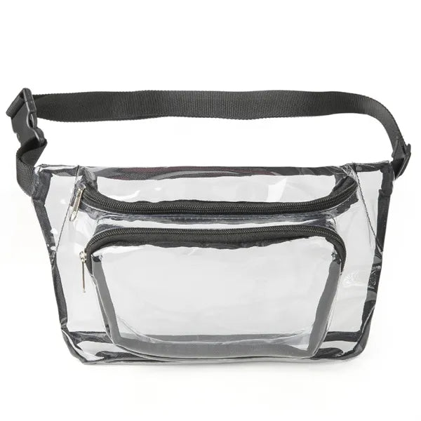 Rock'it 3-Day Clear Fanny Pack w/ Three Zipper Pockets