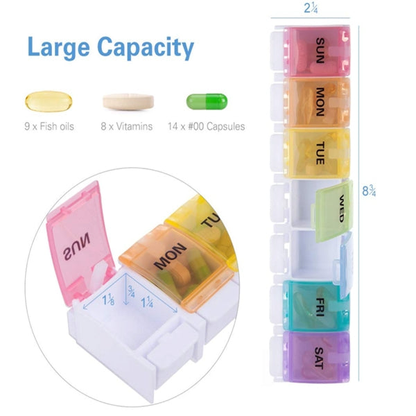 7-Day Pill Case with Spring Design