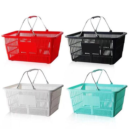2 Handle Plastic Shopping Basket