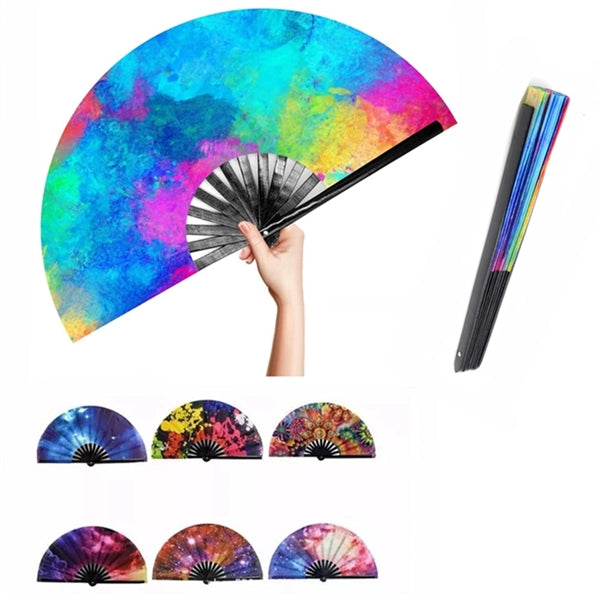 Custom Large Silk Bamboo Folding Hand Fan