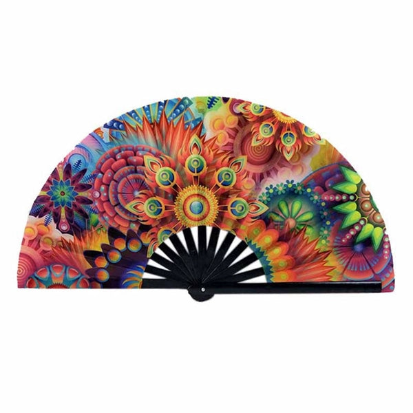Custom Large Silk Bamboo Folding Hand Fan