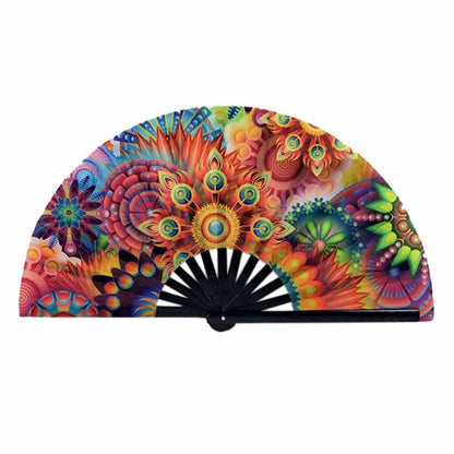 Custom Large Silk Bamboo Folding Hand Fan