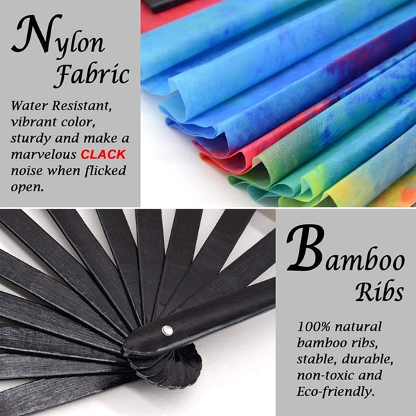 Custom Large Silk Bamboo Folding Hand Fan