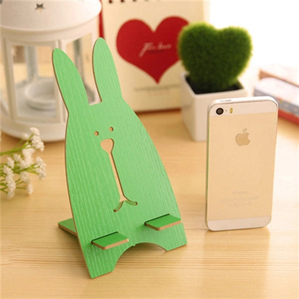 Wooden Bunny Phone Stand